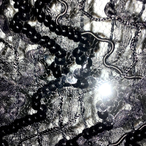 Vintage ZUM ZUM Velvet & Sequined Lace Shrug Sz 8 - Picture 7 of 8